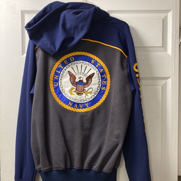 US HONOR Americas Navy Hoodie, Large. NWT - Picture 2 of 14